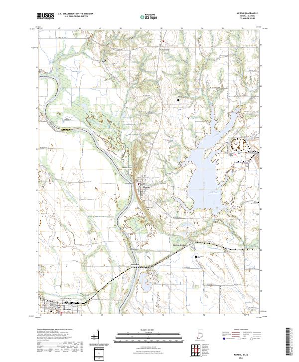 US Topo 7.5-minute map for Merom INIL