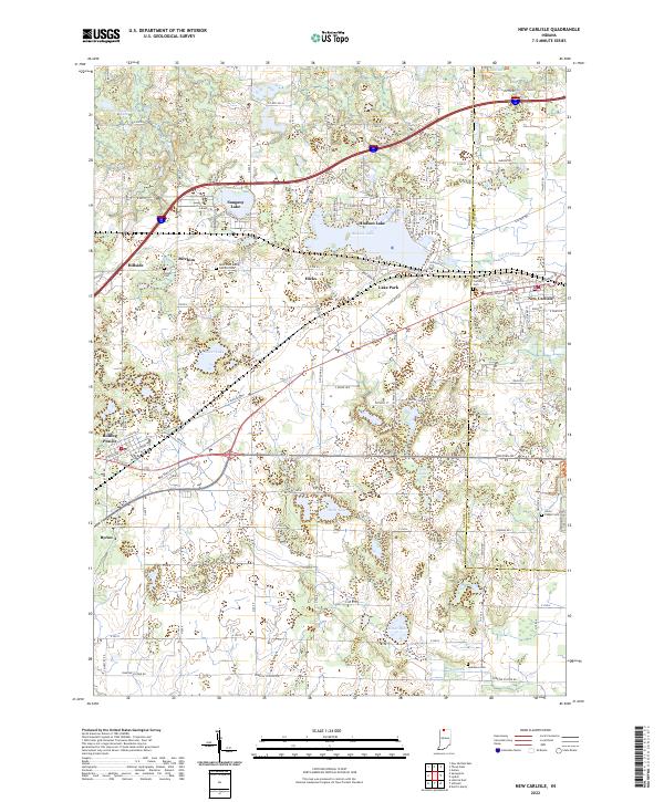 US Topo 7.5-minute map for New Carlisle IN