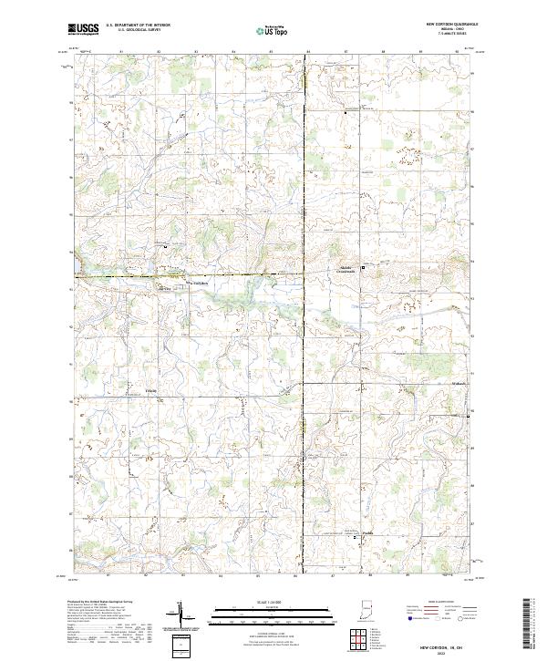 US Topo 7.5-minute map for New Corydon INOH
