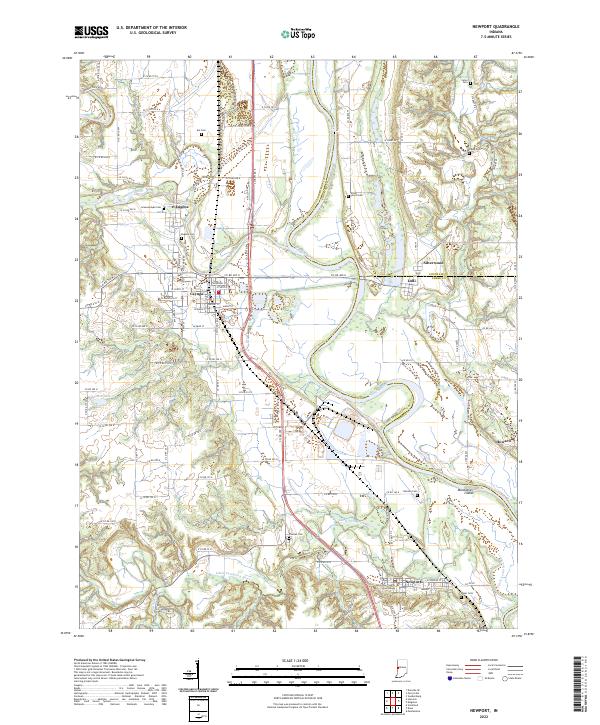 US Topo 7.5-minute map for Newport IN