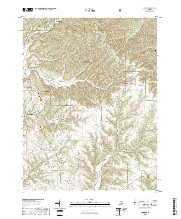 US Topo 7.5-minute map for Norman IN