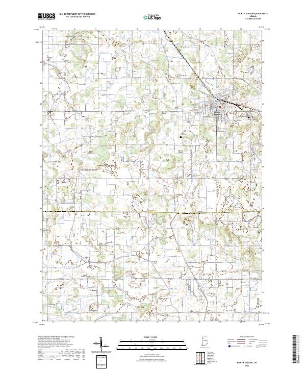 US Topo 7.5-minute map for North Judson IN