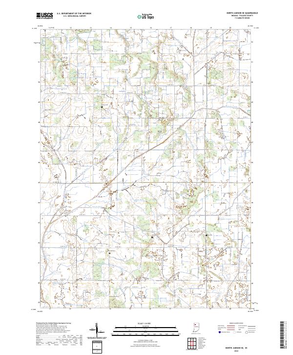 US Topo 7.5-minute map for North Judson SE IN