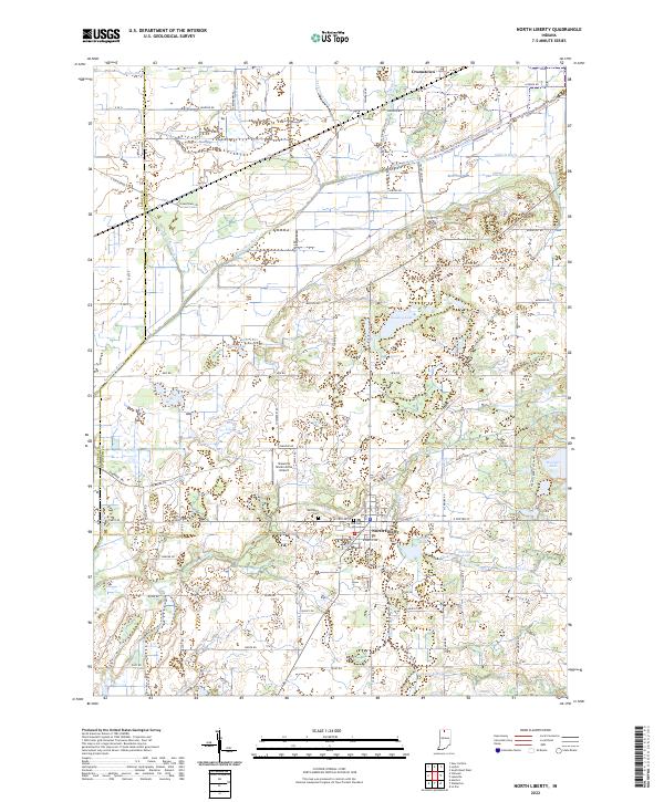 US Topo 7.5-minute map for North Liberty IN