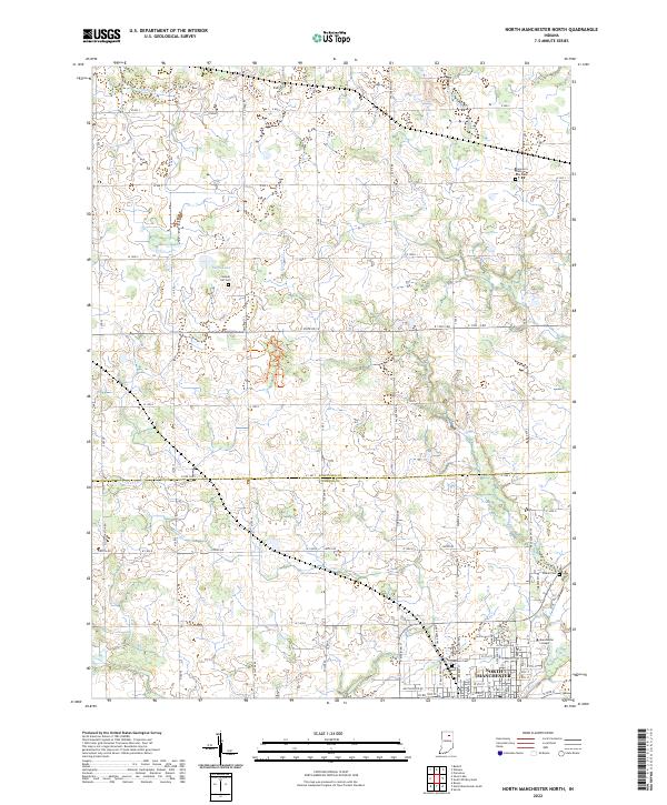 US Topo 7.5-minute map for North Manchester North IN