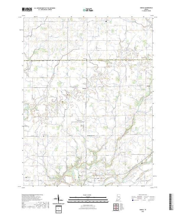 US Topo 7.5-minute map for Omega IN