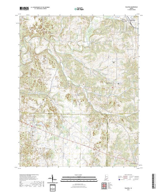 US Topo 7.5-minute map for Palmyra IN – American Map Store