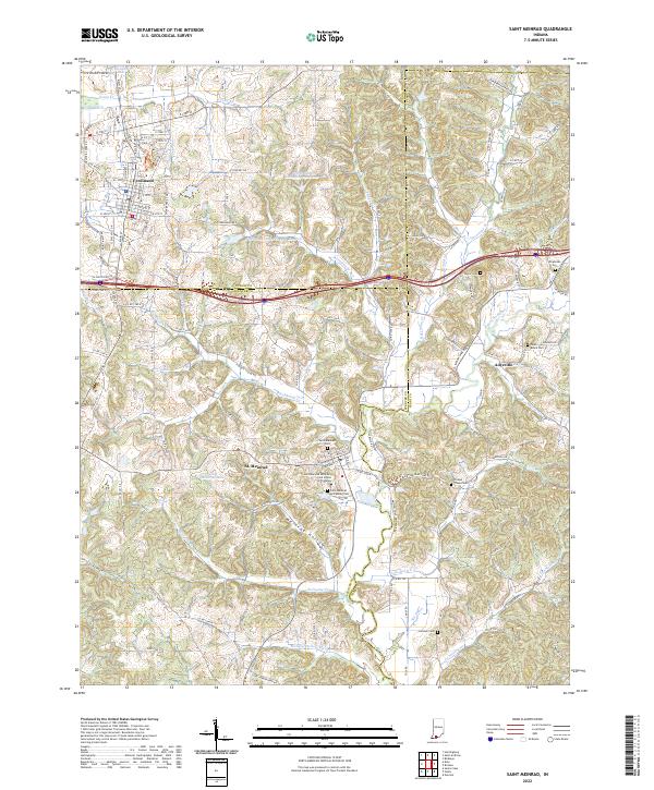 US Topo 7.5-minute map for Saint Meinrad IN