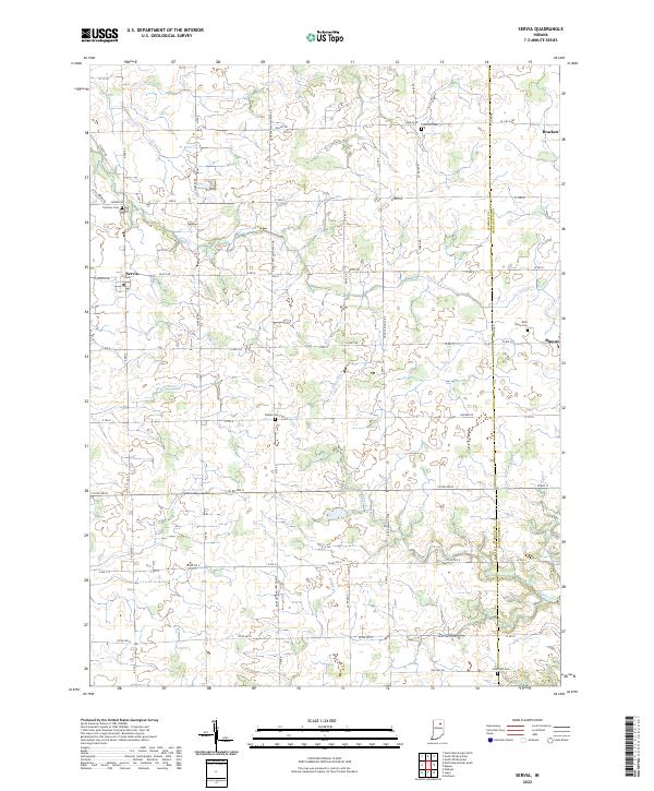 Servia Indianamap US Topo 7.5-minute map for Servia IN – American Map Store