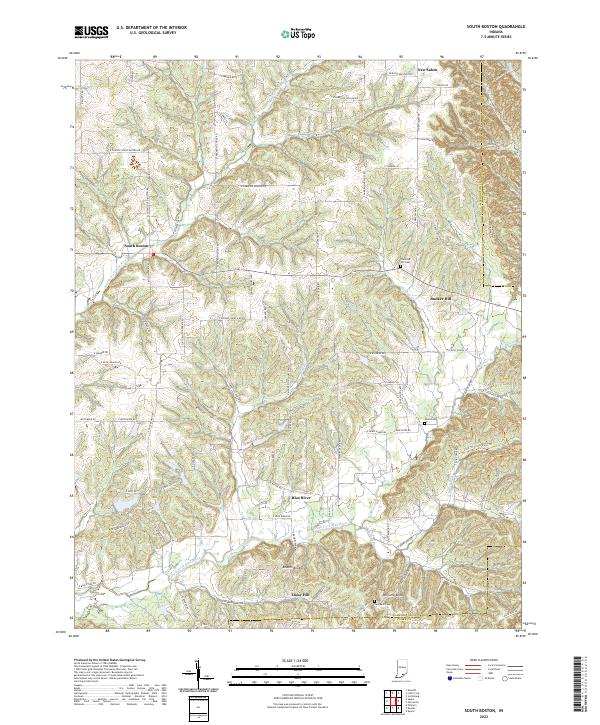 US Topo 7.5-minute map for South Boston IN
