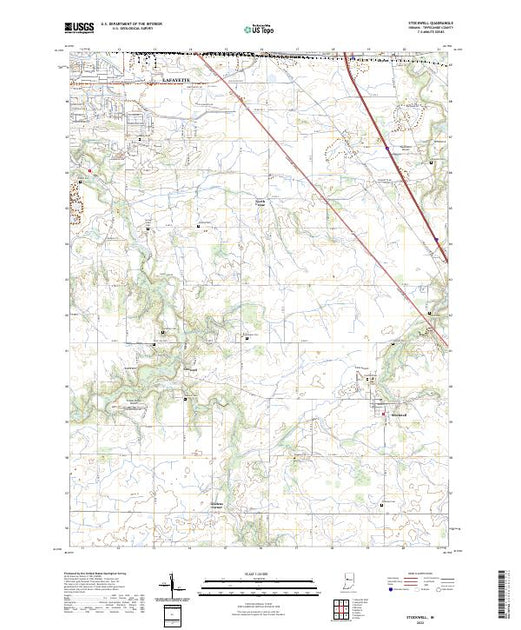 US Topo 7.5-minute map for Stockwell IN – American Map Store