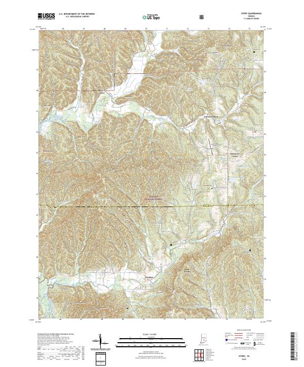 US Topo 7.5-minute map for Story IN