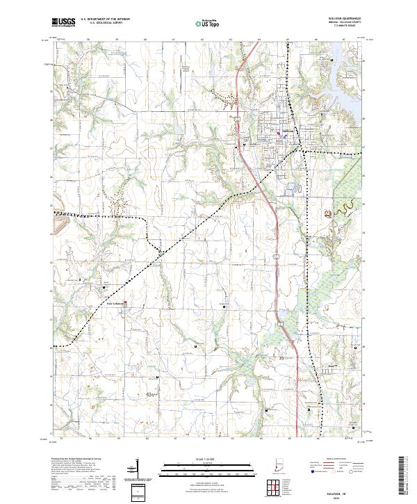 US Topo 7.5-minute map for Sullivan IN