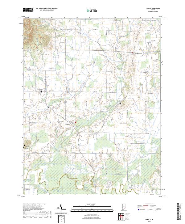 US Topo 7.5-minute map for Tampico IN