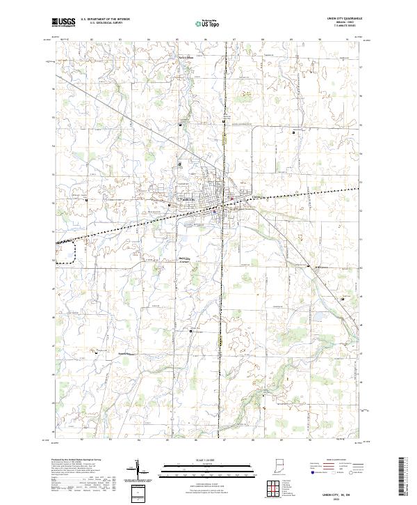 US Topo 7.5-minute map for Union City INOH