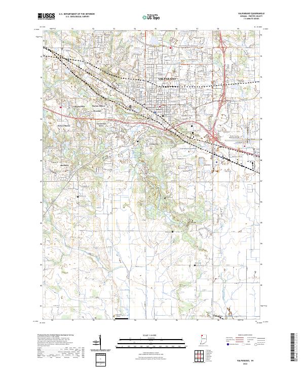 US Topo 7.5-minute map for Valparaiso IN