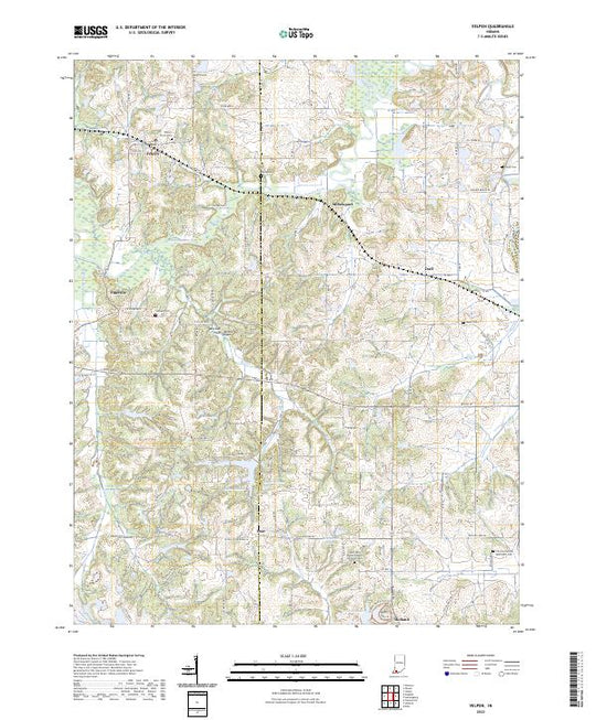 US Topo 7.5-minute map for Velpen IN – American Map Store