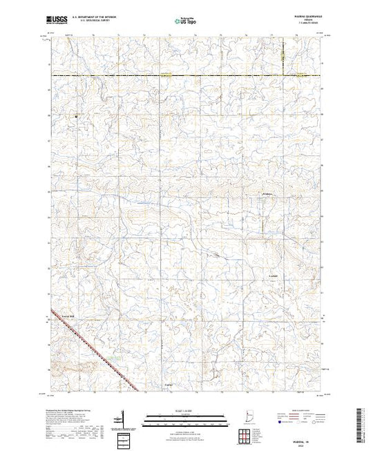 Wadena Map US Topo 7.5-minute map for Wadena IN – American Map Store