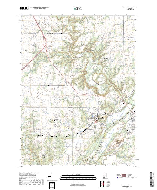 US Topo 7.5-minute map for Williamsport IN