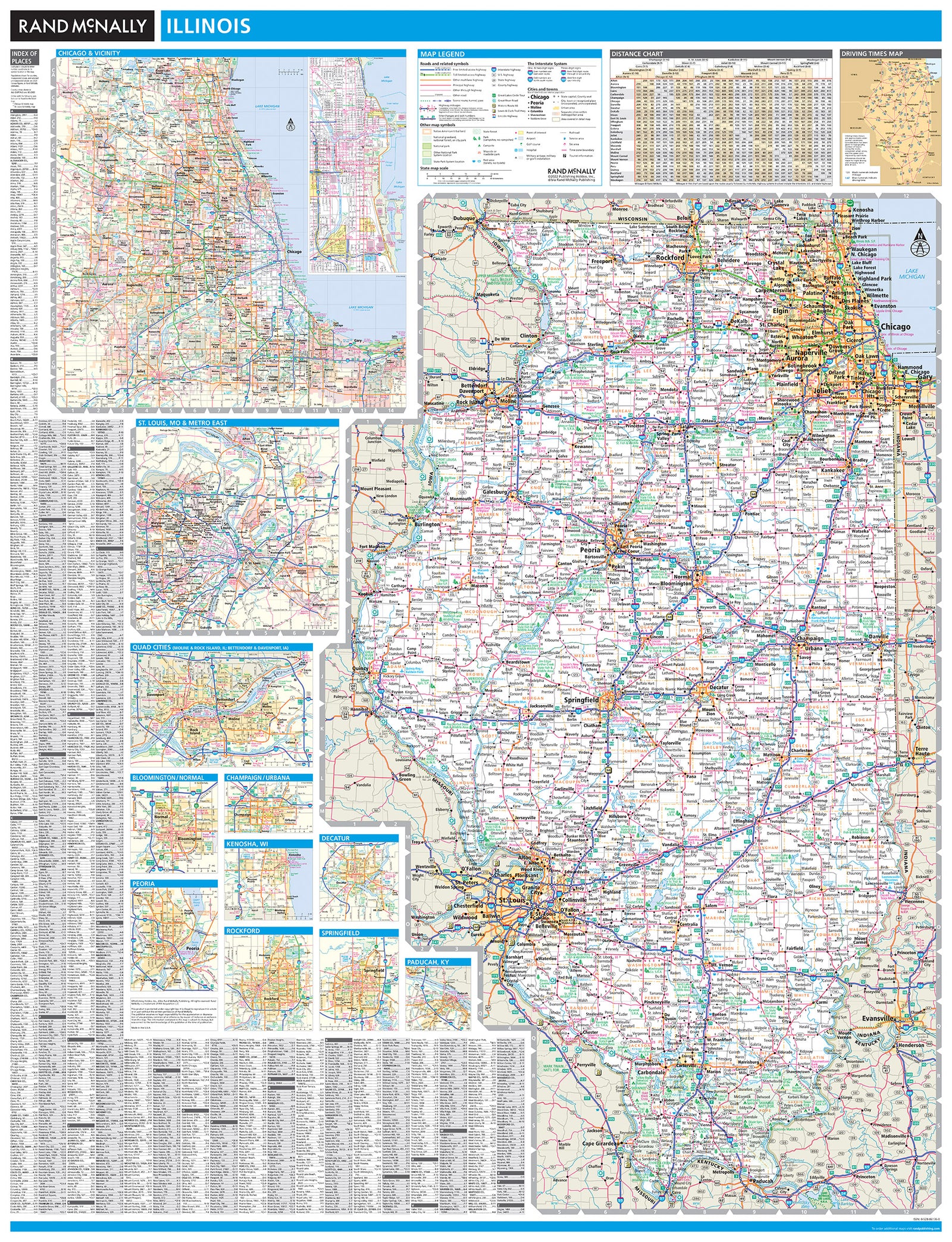 Illinois by Rand McNally