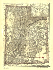Indexed Map of Utah, 1876