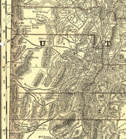 Indexed Map of Utah, 1876