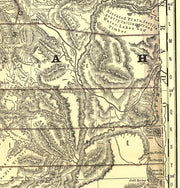 Indexed Map of Utah, 1876