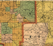 Map of the Indian and Oklahoma Territories, 1892