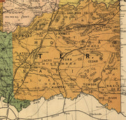 Map of the Indian and Oklahoma Territories, 1892