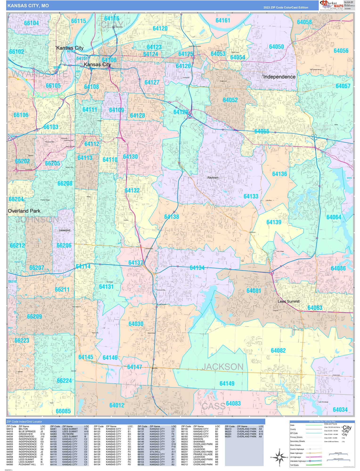 Kansas City Mo Zip Code Map 1600x1600
