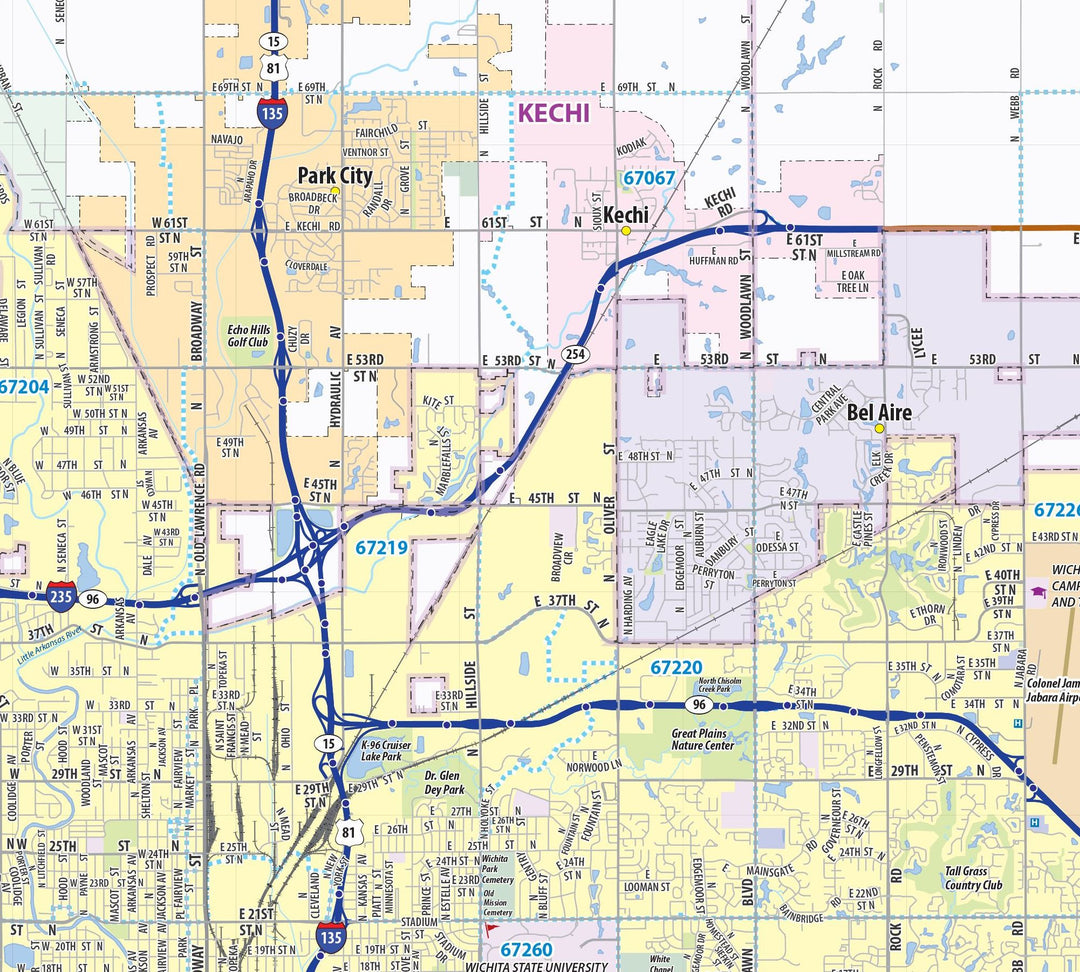 Wichita Metro Area Wall Map