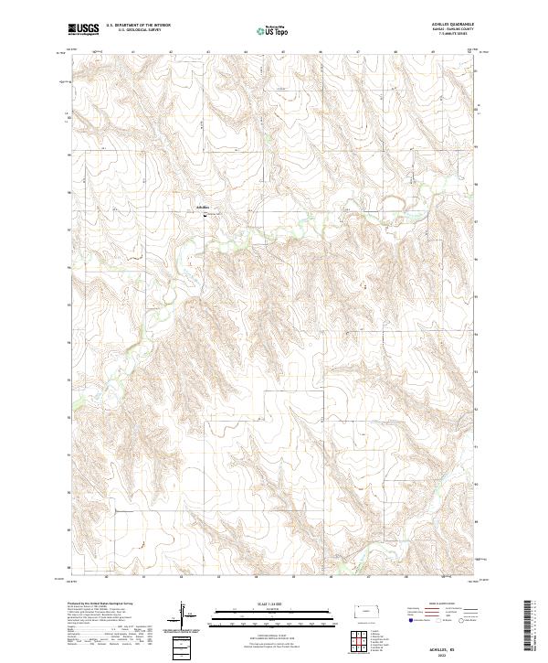 US Topo 7.5-minute map for Achilles KS