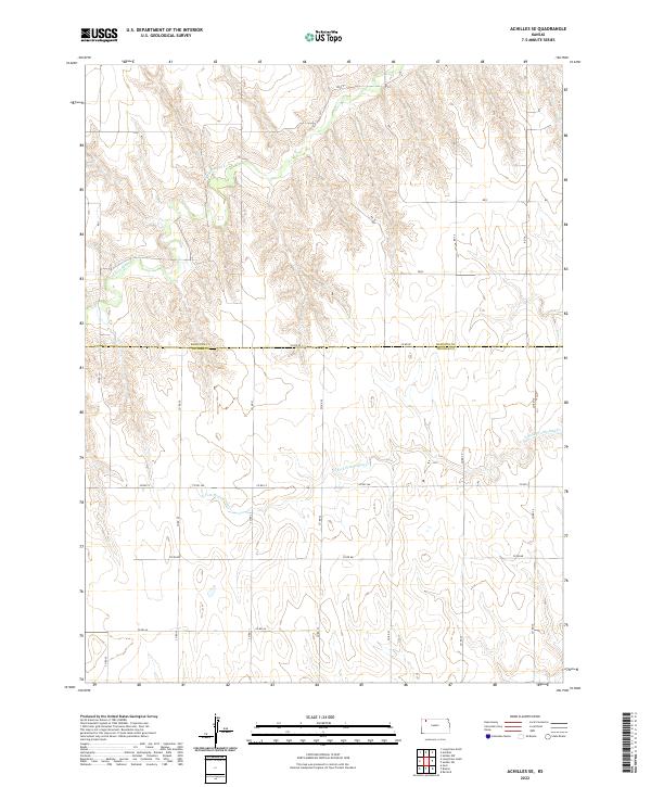 US Topo 7.5-minute map for Achilles SE KS