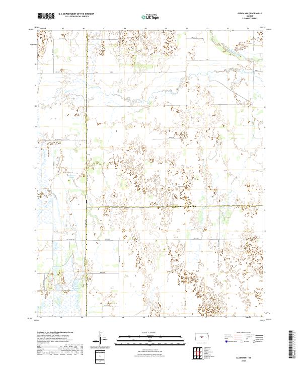 US Topo 7.5-minute map for Alden NW KS