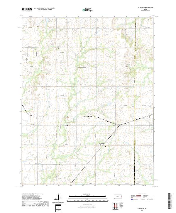 US Topo 7.5-minute map for Aliceville KS
