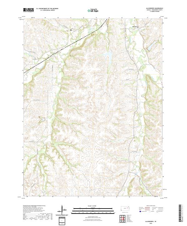 US Topo 7.5-minute map for Allendorph KS