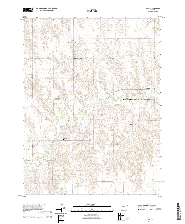 US Topo 7.5-minute map for Allison KS