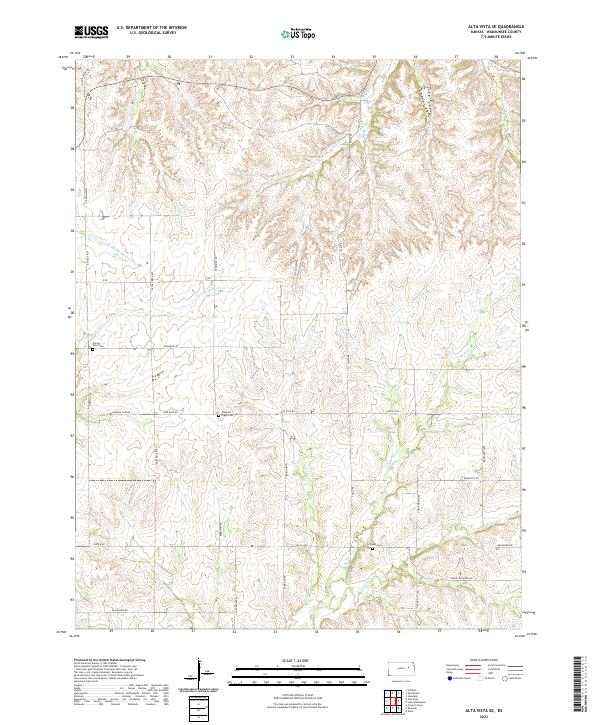US Topo 7.5-minute map for Alta Vista SE KS