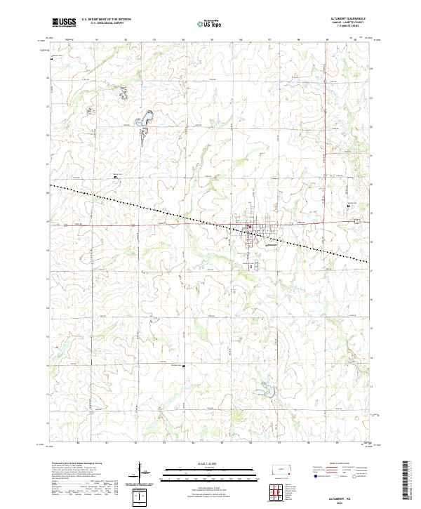 US Topo 7.5-minute map for Altamont KS