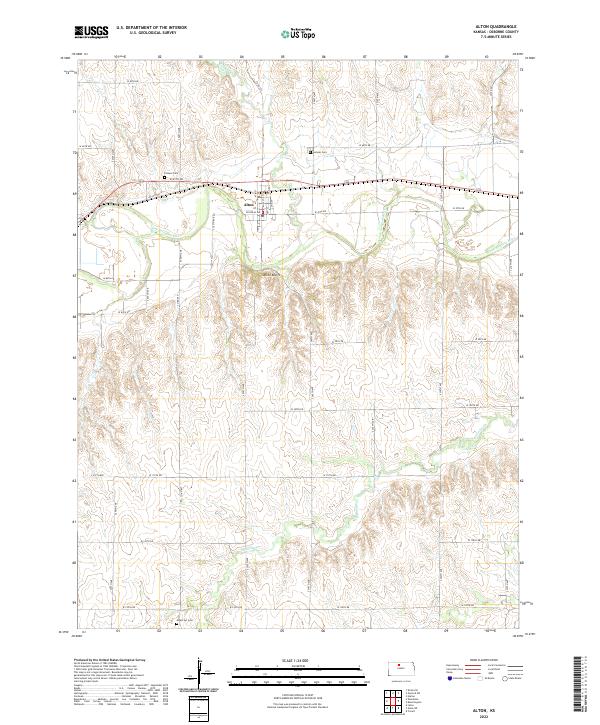 US Topo 7.5-minute map for Alton KS