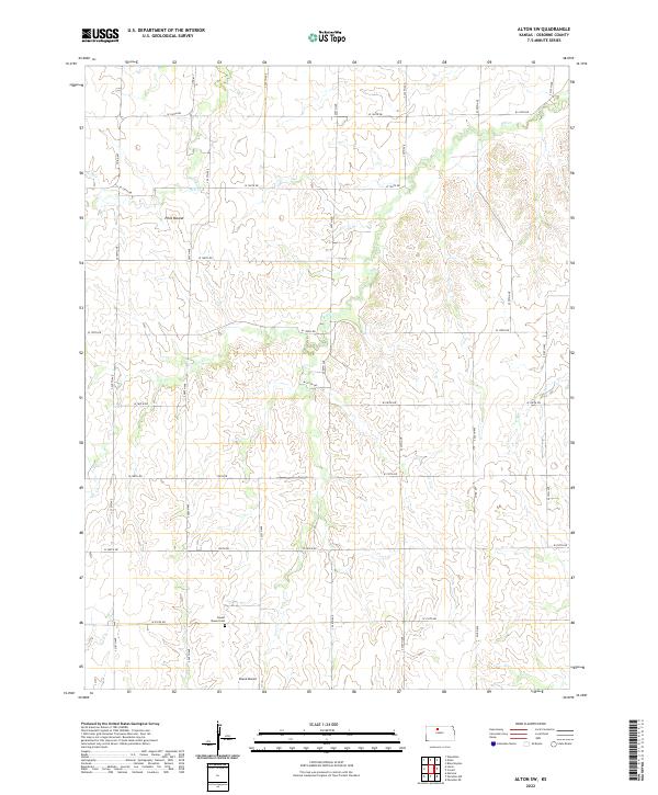 US Topo 7.5-minute map for Alton SW KS