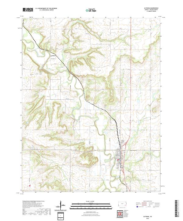 US Topo 7.5-minute map for Altoona KS