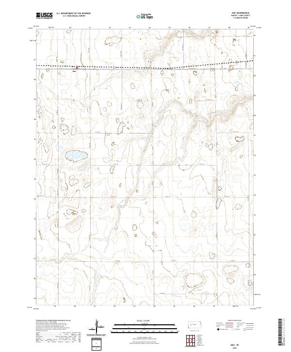 US Topo 7.5-minute map for Amy KS
