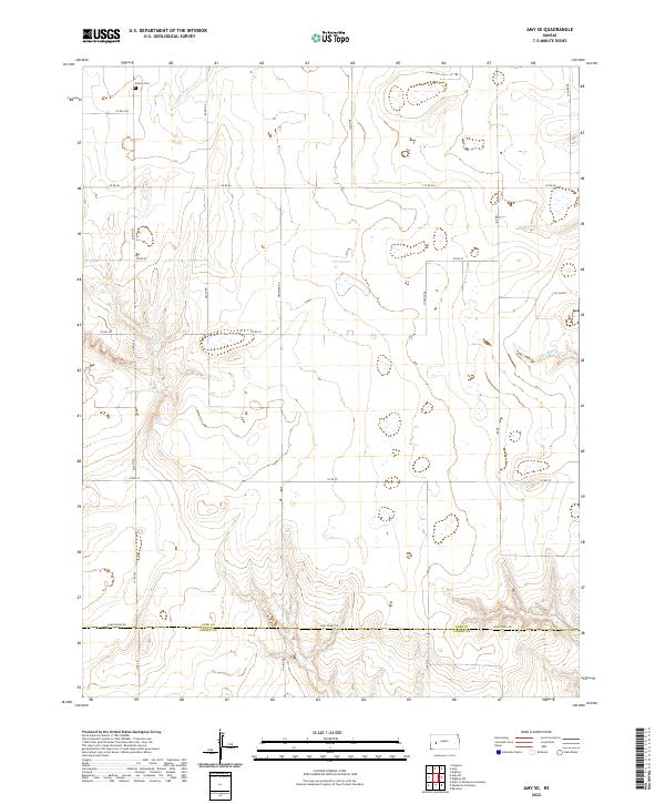 US Topo 7.5-minute map for Amy SE KS