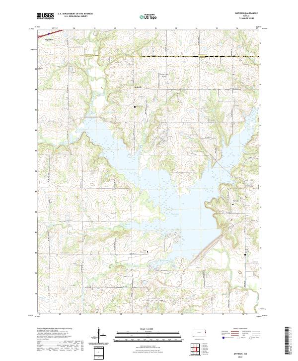 US Topo 7.5-minute map for Antioch KS