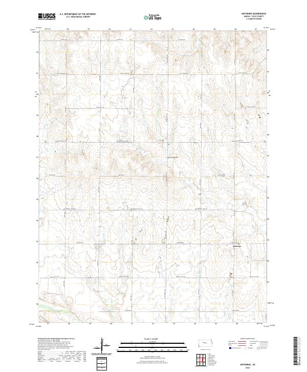US Topo 7.5-minute map for Antonino KS