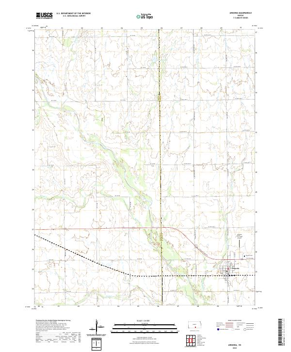 US Topo 7.5-minute map for Argonia KS