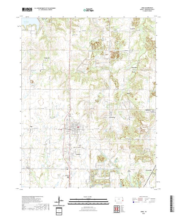 US Topo 7.5-minute map for Arma KS