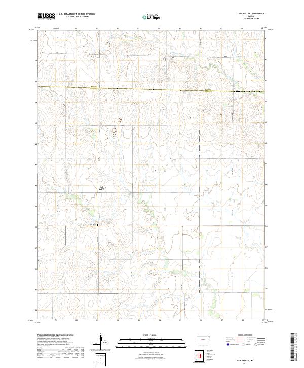 US Topo 7.5-minute map for Ash Valley KS