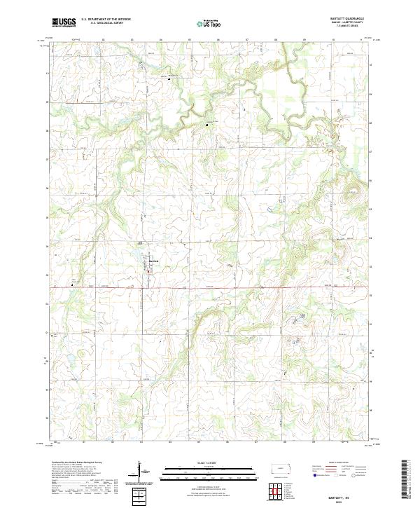 US Topo 7.5-minute map for Bartlett KS